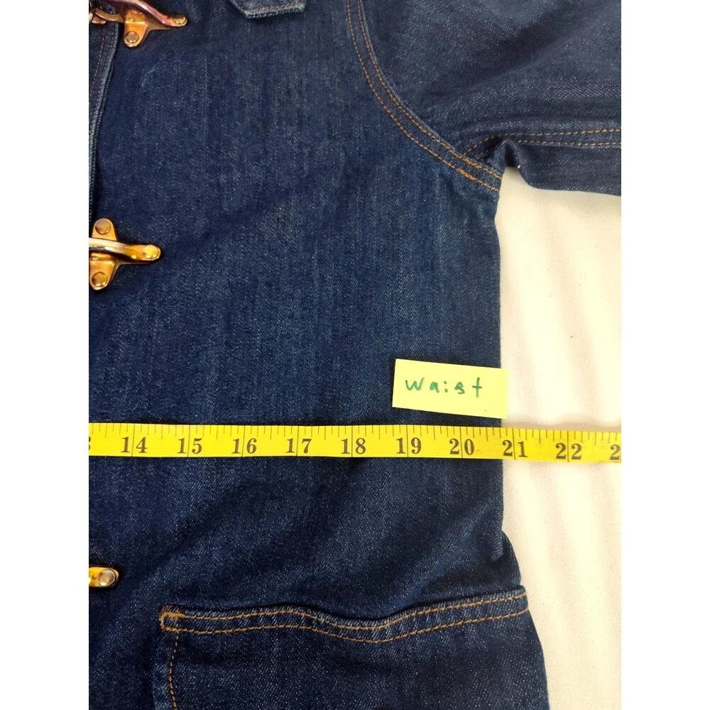 Chaps Ralph Lauren Dark Jean Denim Jacket Women's L with Lobster Claw Closures